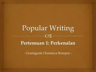 popular writing