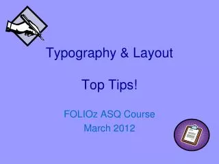 Typography &amp; Layout Top Tips!