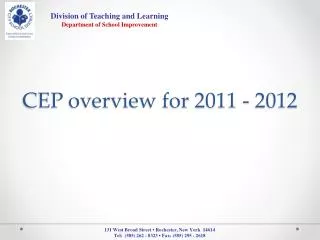 CEP overview for 2011 - 2012