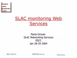 SLAC monitoring Web Services