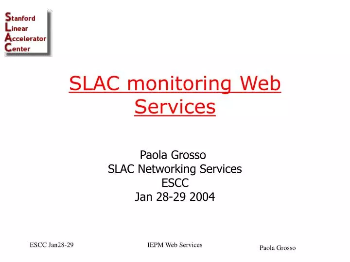 slac monitoring web services