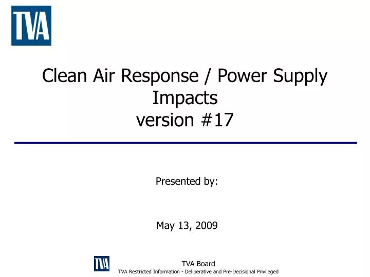 clean air response power supply impacts version 17