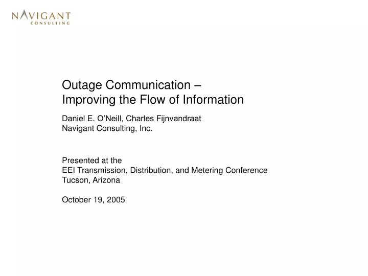 outage communication improving the flow of information