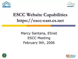 ESCC Website Capabilities https://escc-east.es