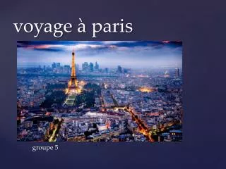 voyage paris