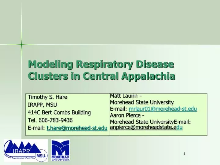 modeling respiratory disease clusters in central appalachia