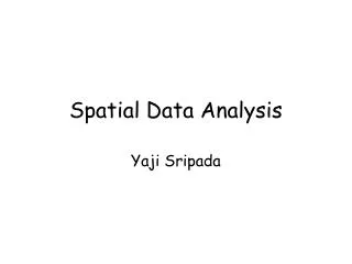 Spatial Data Analysis