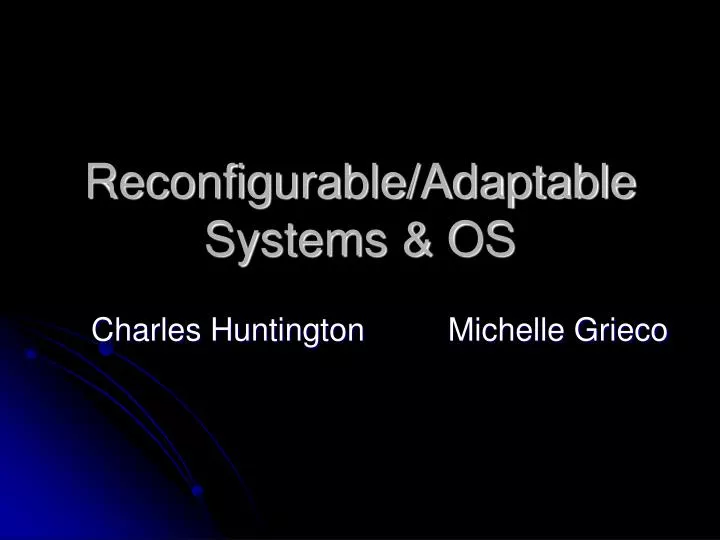 reconfigurable adaptable systems os