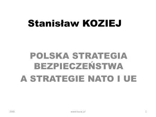stanis aw koziej