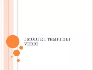 i modi e i tempi dei verbi