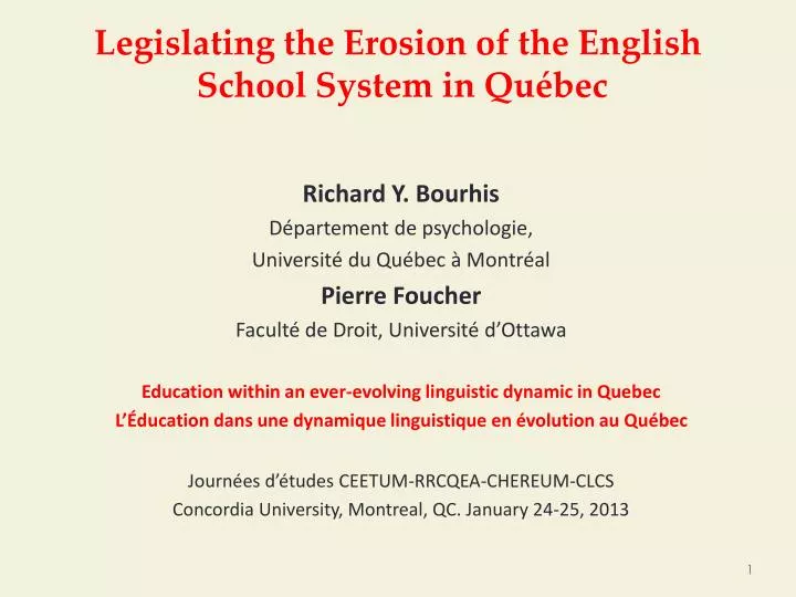 legislating the erosion of the english school system in qu bec