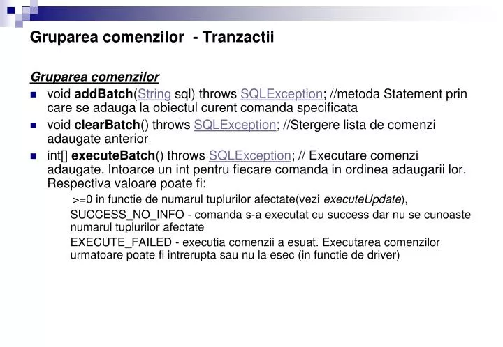 gruparea comenzilor tranzactii