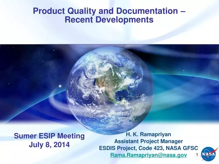 product quality and documentation recent developments