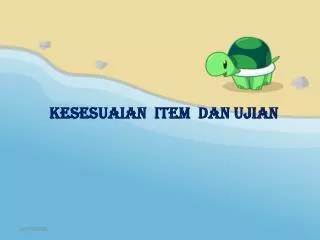 kesesuaian item dan ujian