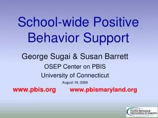 School-wide Positive Behavior Support