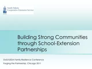 Building Strong Communities through School-Extension Partnerships
