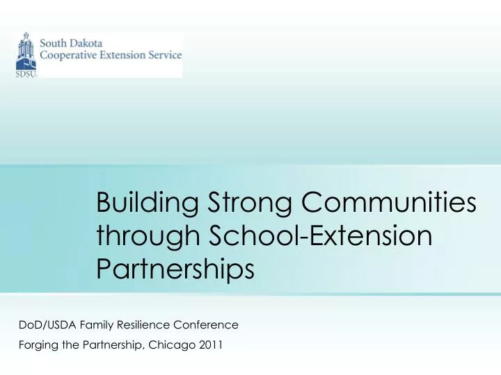 building strong communities through school extension partnerships