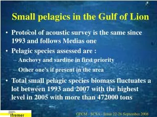 Small pelagics in the Gulf of Lion