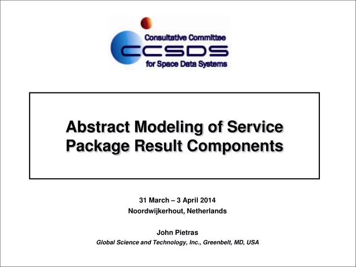 abstract modeling of service package result components