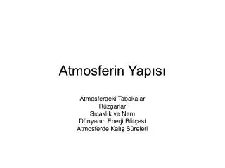 atmosferin yap s