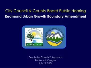City Council &amp; County Board Public Hearing