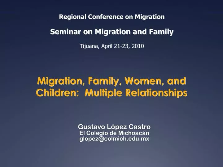 migration family women and children multiple relationships