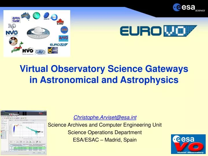 virtual observatory science gateways in astronomical and astrophysics