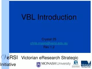 VBL Introduction
