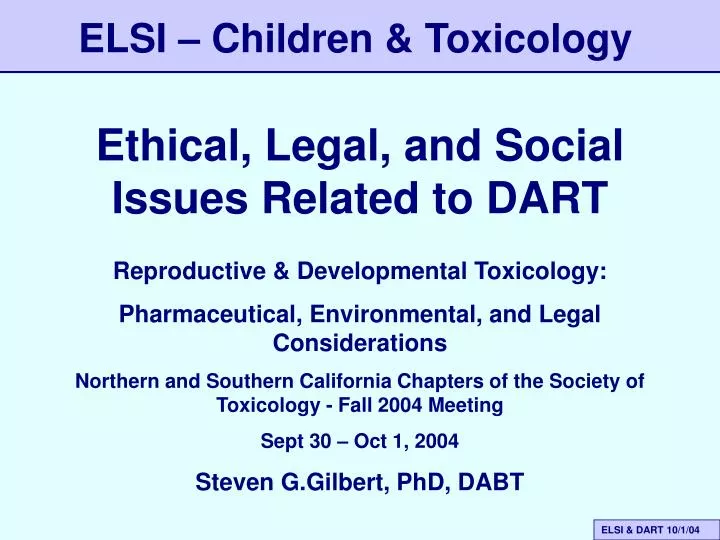 ethical legal and social issues related to dart