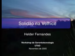 solid o na velhice