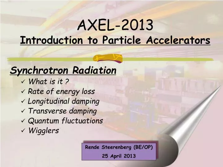axel 2013 introduction to particle accelerators