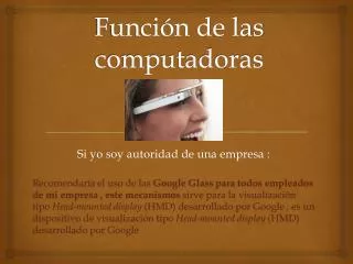 funci n de las computadoras