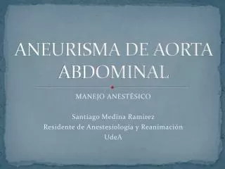 aneurisma de aorta abdominal