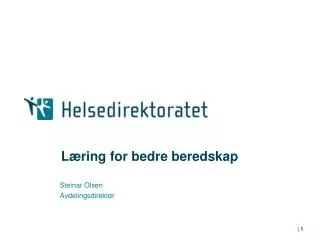 l ring for bedre beredskap