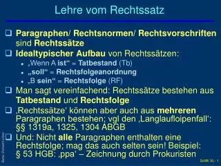 lehre vom rechtssatz