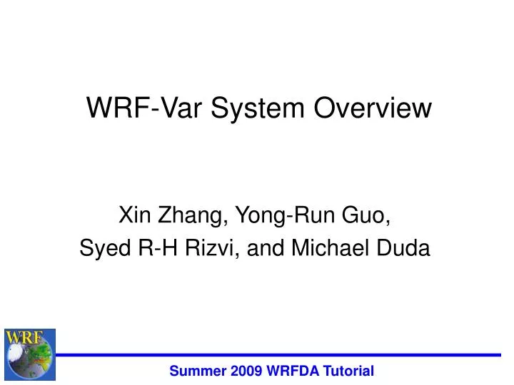 wrf var system overview