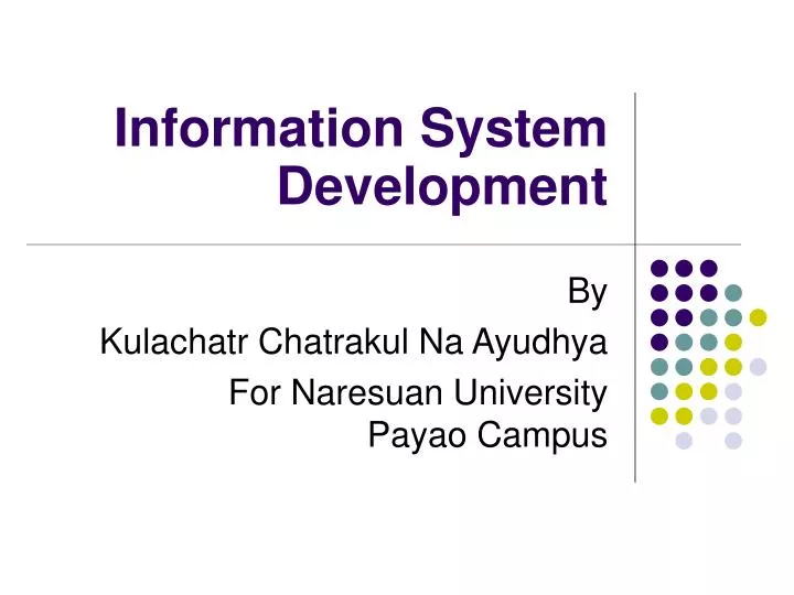 information system development