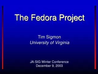 The Fedora Project