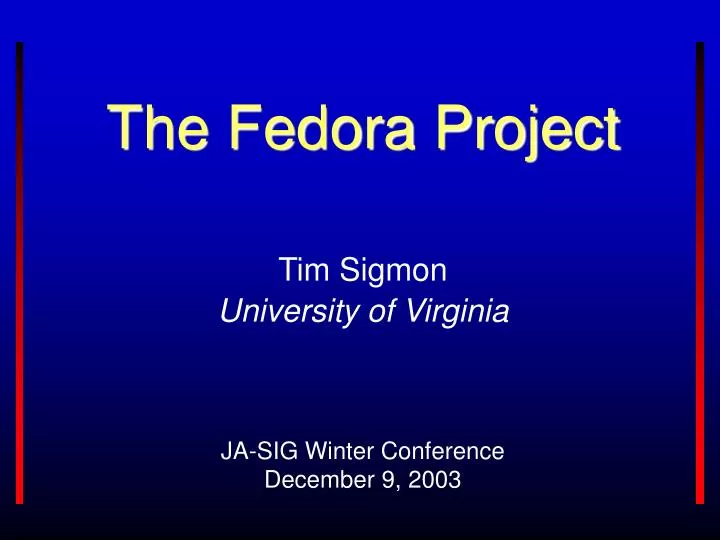 the fedora project