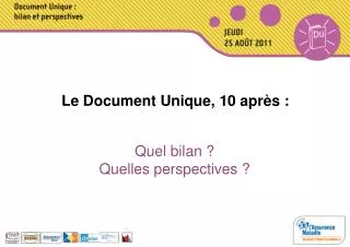 le document unique 10 apr s
