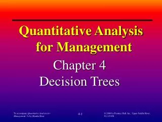 Quantitative Analysis for Management