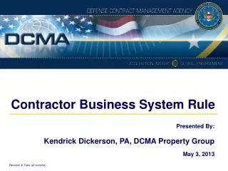Contractor Business System Rule