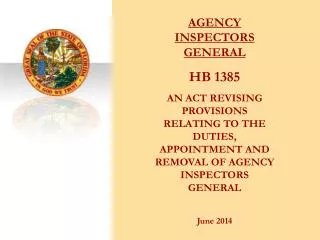 AGENCY INSPECTORS GENERAL HB 1385