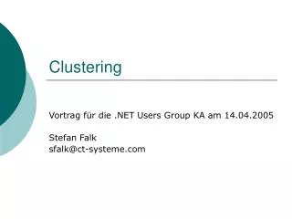 clustering