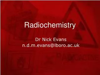 Radiochemistry