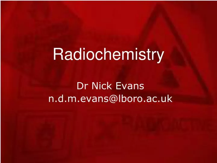 radiochemistry