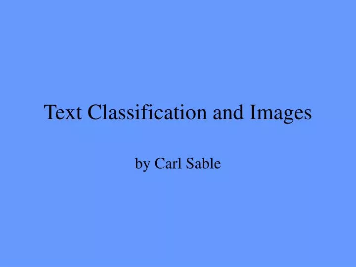 text classification and images