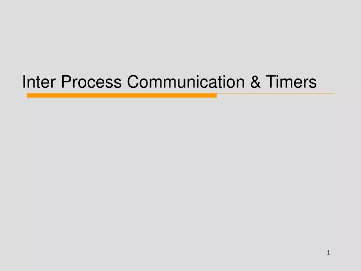 inter process communication timers
