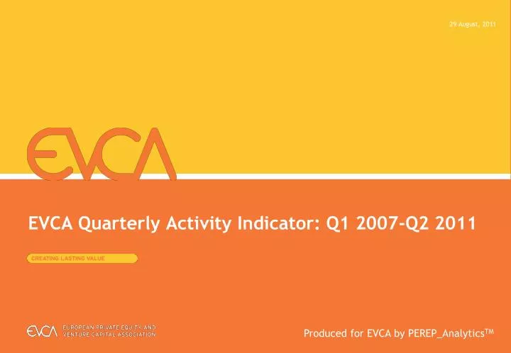 evca quarterly activity indicator q1 2007 q2 2011