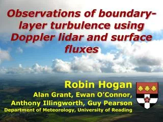 Observations of boundary-layer turbulence using Doppler lidar and surface fluxes